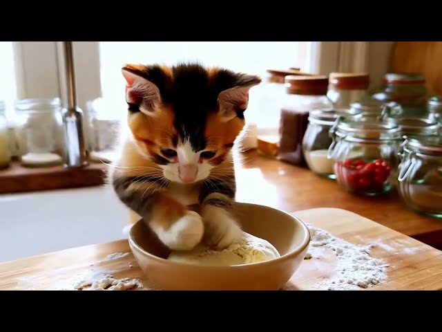 Curious Kitten: Fluffy Makes Cookies for you