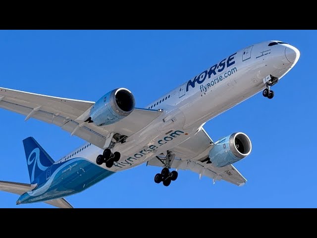 Norse UK Boeing 787-9 Dreamliner London (LGW) To Las Vegas (LAS) G-CKWS Landing 26L