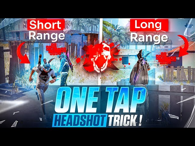 SHORT RANGE 😨 PURE ONE TAP HEADSHOT TRICK 🔥 - ONLY RED NUMBERS 🤫 - FREE FIRE