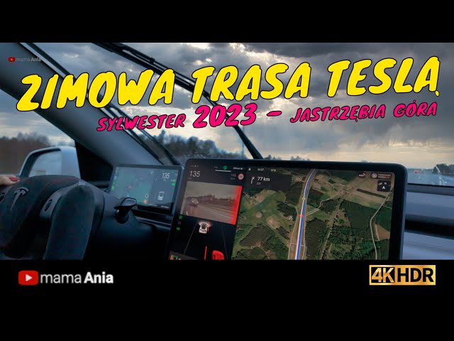 🇵🇱 #1 Sylwester 2023 - Jastrzębia Góra - Zimowa Trasa Teslą (DJI Osmo Pocket 3 - 4k HDR)