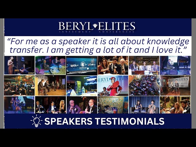 TESTIMONIALS 🎬 Beryl Elites Alternative Investments Conference (companies listed in Description)