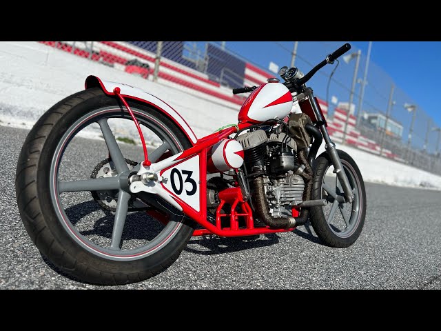 Supercharged Vintage Daytona Harley 45 Flathead Turbo Horsepower Chopper Speedway Racer Billy Lane