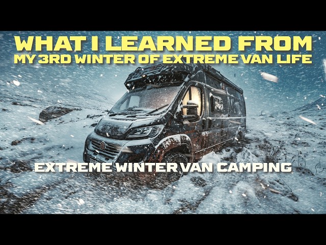 Van Life, Surviving EXTREME Winter in a Van, BLIZZARD Camping in Snow Storm & Freezing Cold #vanlife