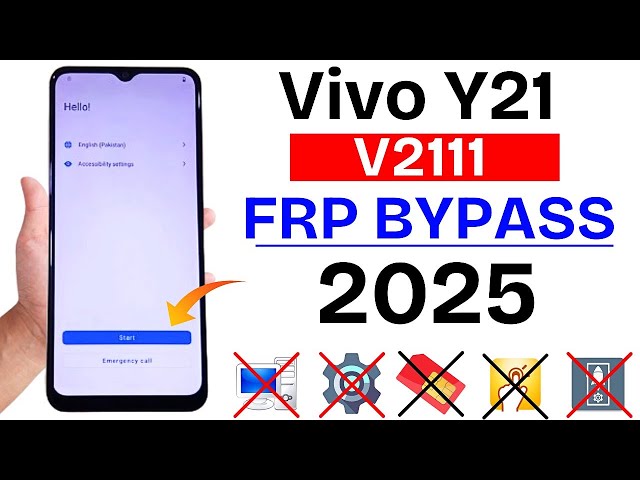 Vivo Y21 (V2111) Google/FRP Bypass Android 12 - Setting Not Open 2025 (Without Pc) 100% Working