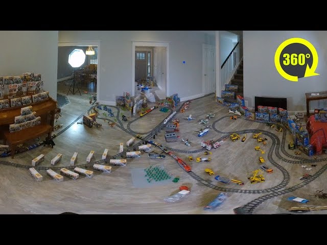 360 View of Huge LEGO Train Layout