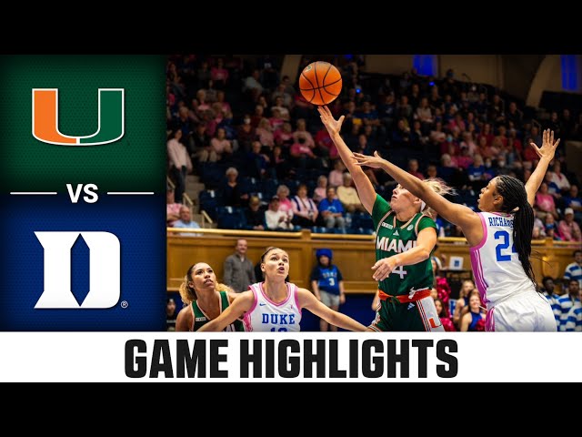 Miami vs. Duke Game Highlights | 2024-25 ACC Women’s Basketball