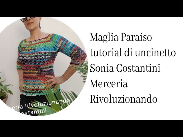 Tutorial di uncinetto - Maglia Paraiso top down@merceriarivoluzionando