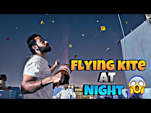 Flying Kites 🪁 at Night in old city Hyderabad 2024