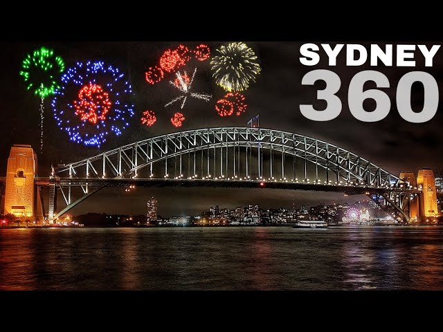 360 VR Sydney Opera Fireworks and Harbour Bridge Walk Virtual Reality Sightseeing 🥳 Happy New Year