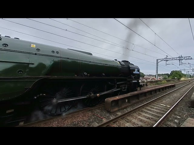 Steam train 60163 Tornado at Linlithgow on 2021-08-15 at 0923 in VR180