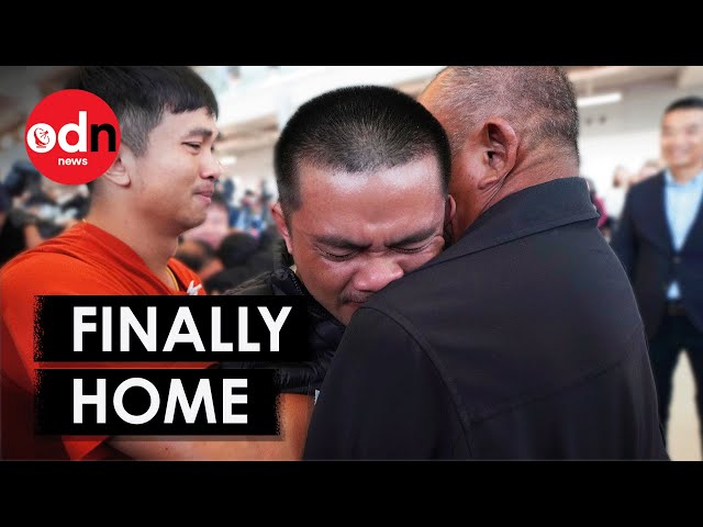 Tear Jerking Moment the Five Thai Released Hostages Come Home