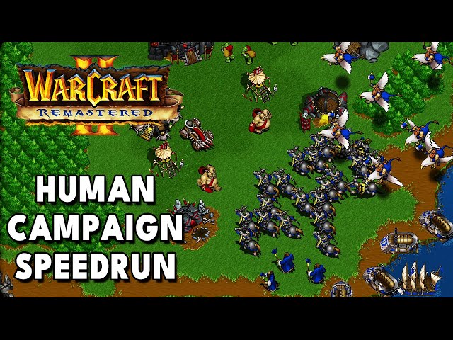 Warcraft 2 Remastered Human Campaign Speedrun [4K]