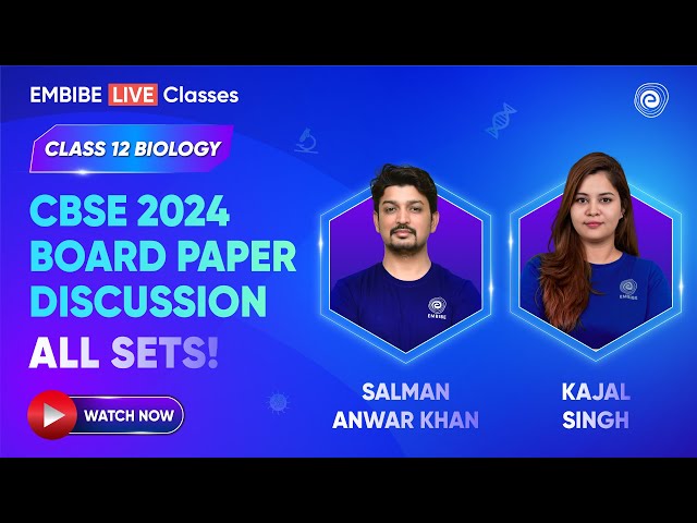 CBSE 2024 Board Paper Discussion : All Sets! | Biology | CBSE 12 BOARD EXAMS 2024 | Salman Sir