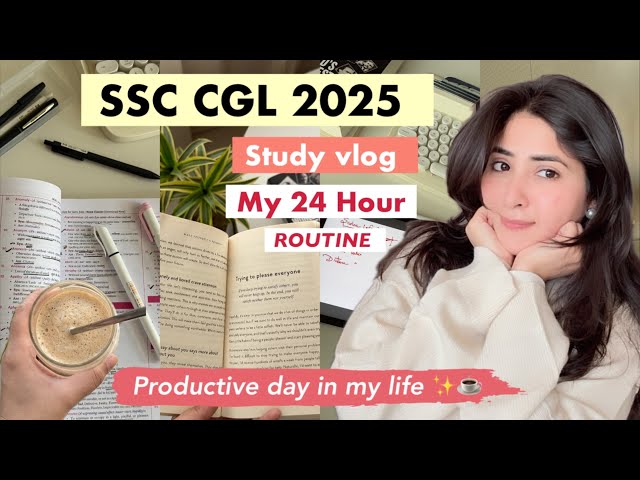 SSC CGL study vlog 2025 💌 | A productive vlog| my Routine #ssccgl #cglexam #studyvlog