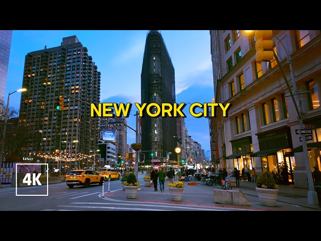 Manhattan Evening Walk - New York Walking Tour 4k