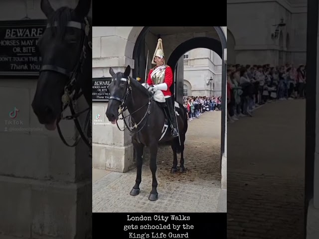 London City Walks gets schooled by the King's Life Guard (had to happen!) 07.08.2023.