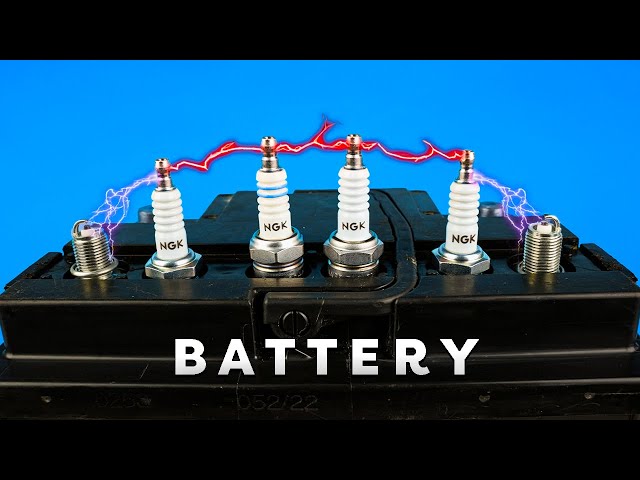 Old battery as new in 1 minute! An amazing repair method with a car spark plug!