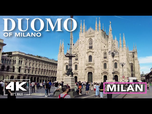 Duomo di Milano, Milan Cathedral Walking Tour2022 | 4K Italy Virtual Travel with City Sounds