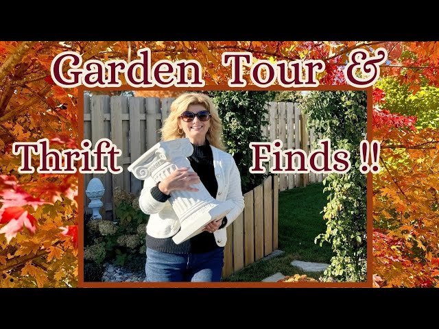 FALL Garden Tour 2024~ New Thrifted Garden Decor~Fabulous Fall Color in November !