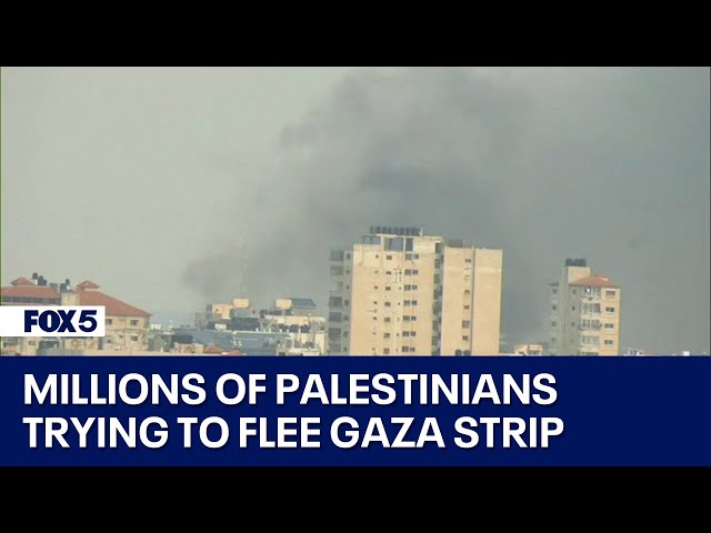 Millions of Palestinians trying to flee Gaza strip