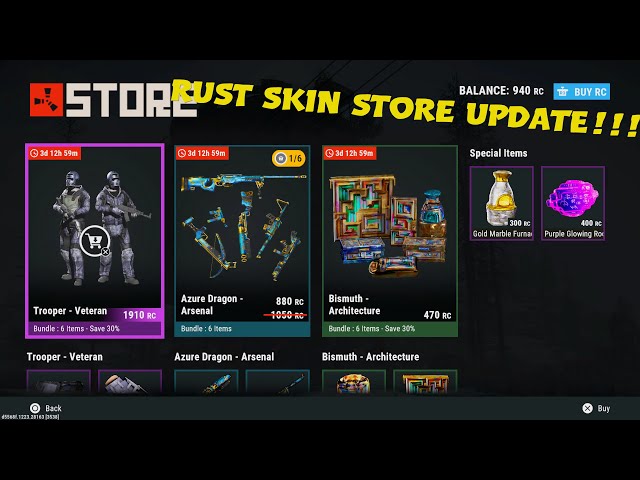 Rust Skin Store Update!!!