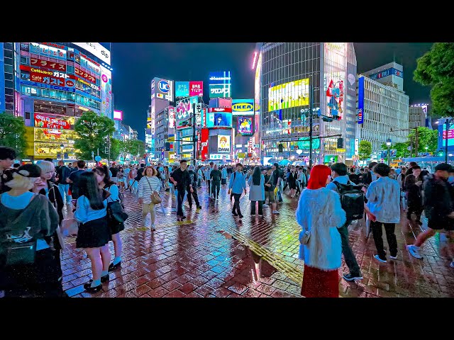 Tokyo Japan - Shibuya Summer Night Walk • 4K HDR