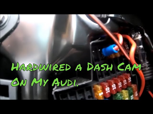 Dash cam fitting and hardwired (Audi S3)