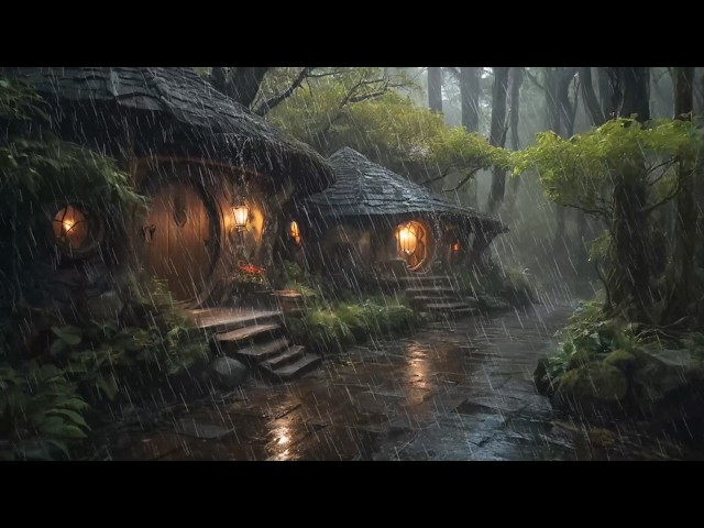 🏡☔ A Peaceful Rainy Day in the Forest 🌿