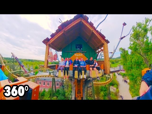 Doppelter Donnerbalken (Tripsdrill) - VR ONRIDE - 360° free fall tower POV