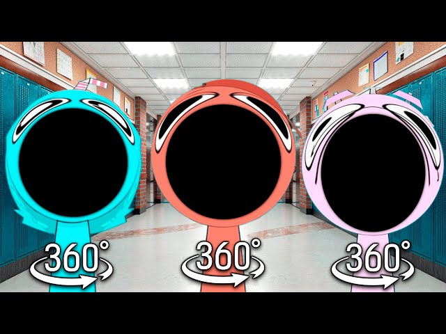 Pop Incredibox Sprunki In YOUR School 360° Video Animation | VR /4K