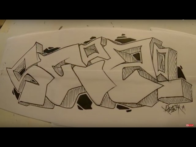 Simple Letter Style Graffiti Real-time Piece