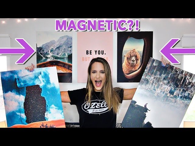 Trying HIGH TECH Magnetic Wall Art! Room Decor HACK! 😱