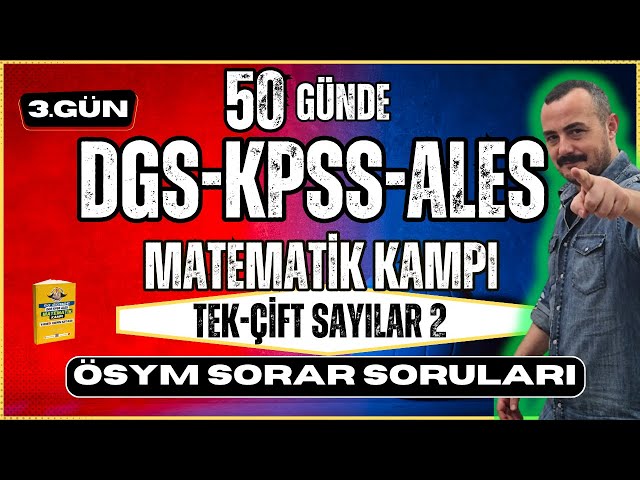 ÖSYM SORAR SORULARI | KPSS-DGS-ALES Matematik Konu Anlatımı | 50 Günde KPSS-DGS-ALES Matematik Kampı