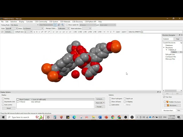 Crystal structure of MOF with Mercury Software using cif file - How to use MERCURY ccdc software2023