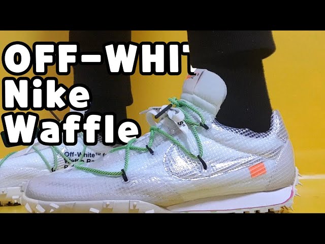 Nike X Off-White Waffle Racer White unboxing/Nike Off White Waffle Racer on feet review