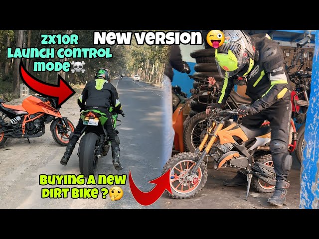 Zx10r launch control mode acitivated ☠️|| new dirt bike le le kya 🤔🤔