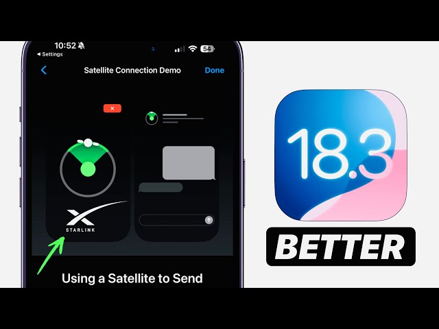 iOS 18.3 - STARLINK Satellite support & More!