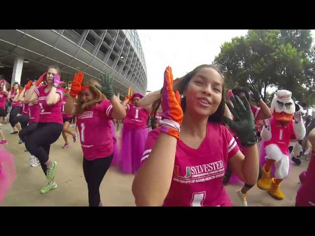 Sylvester Comprehensive Cancer Center Pink Game Flash Mob