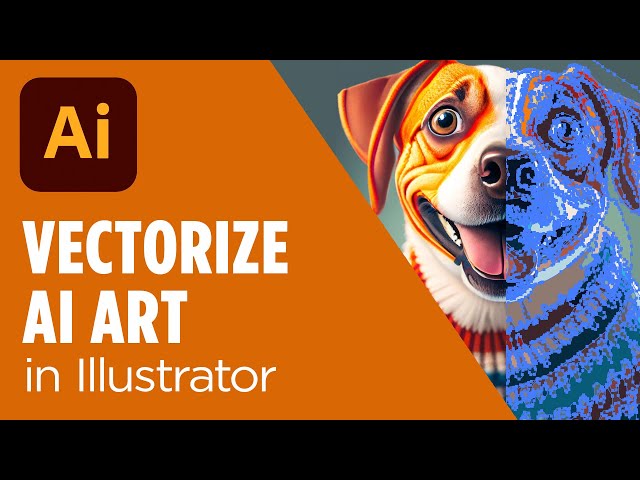 Convert JPG AI art into Vector Graphics - Illustrator Design Tutorial