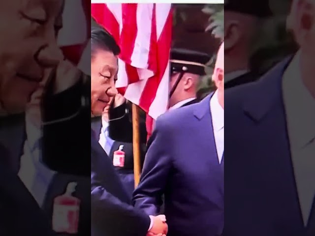 President Joe Biden greets the President of China Xi Jinping in San Francisco today 11/15/23