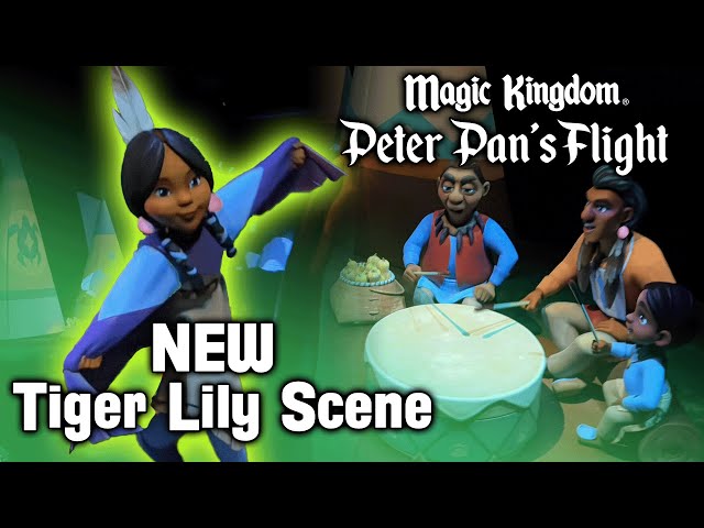 Updated Never Land Tribe Scene on Peter Pan's Flight in Magic Kingdom