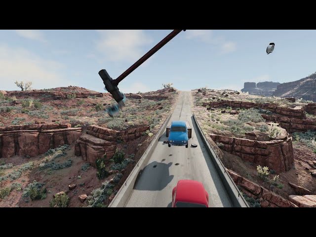 CARS VS GIANT HAMMER The Most EPIC Experiment Ever! - BeamNG Drive - Car crash