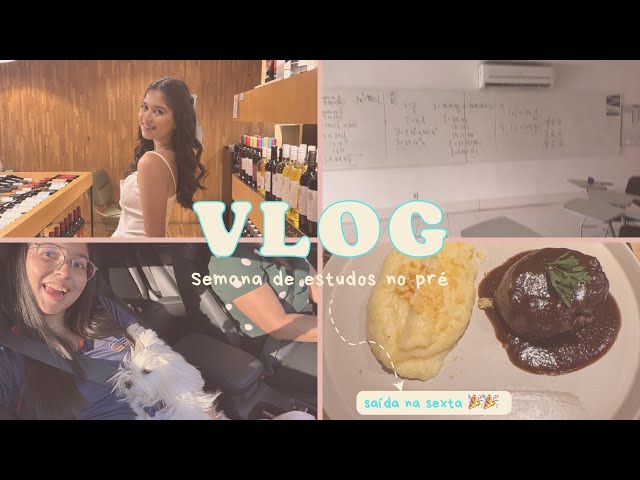 VLOG DE ESTUDOS NO PRÉ 🤍 (uma semana comigo no último ano do ensino médio)