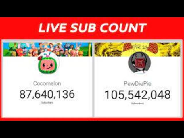 PEWDIEPIE VS COCOMELON LIVE SUB COUNT: WHO WILL WIN