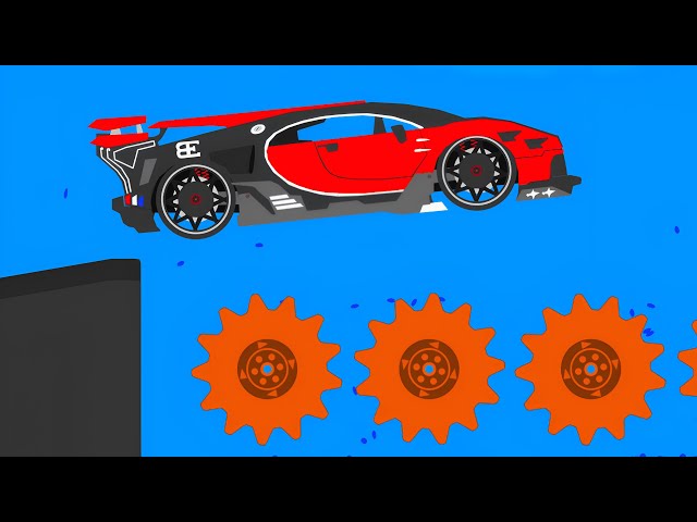 Car VS Gears Extreme Destruction - Phun Algodoo