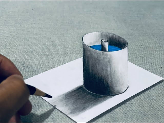 easy draw 3d on paper for beginners, how to draw 3D