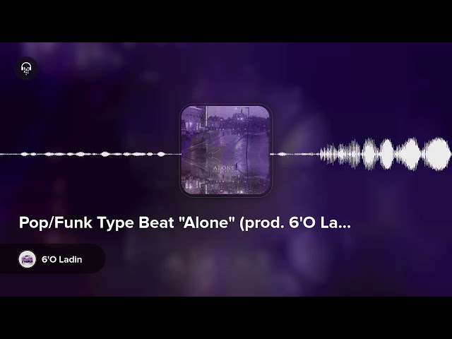 Pop/Funk Type Beat "Alone" (prod. 6'O Ladin)