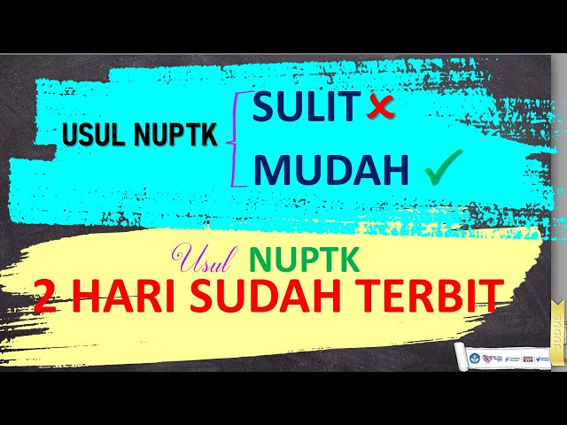 Usul NUPTK 2025 | Hanya 2 Hari Terbit