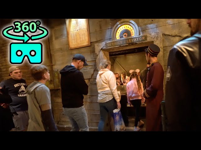 Tower of Terror (360° VR) Full Ride POV + Queue - Disney's Hollywood Studios Disney World