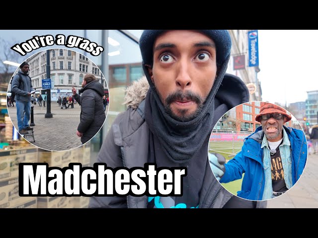 MANCHESTER- Mad Mohammed Gets In My Face & Turbo Goes Nuts With The Preacher!